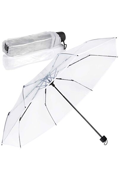 Arabest Transparent Foldable Travel Umbrella, Compact Pocket Umbrella