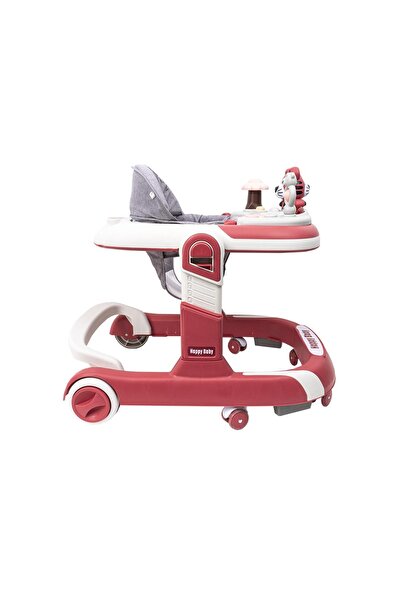 Z-Tools Baby walker with 6 silent wheels, 6 months+, adjustable seat, easy folding, pink / ZTS9130