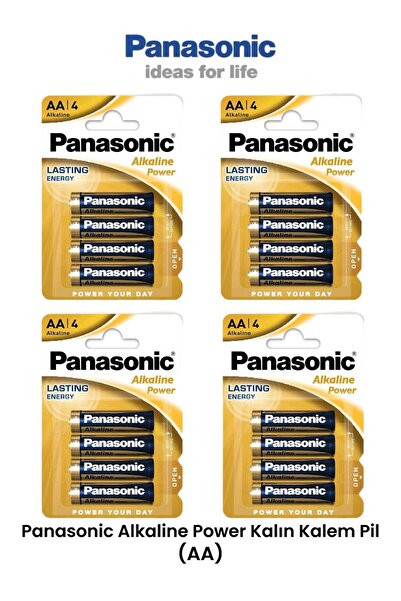 PANASONIC Alkaline AA-LR6 1,5V 16 Adet Kalem Pil (AA)