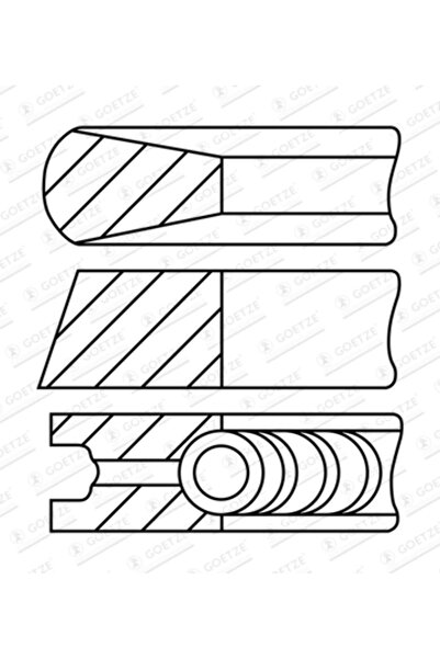 GOETZE ENGINE Set Segmenti Piston Hyundai Accent 2/Elantra 3/Getz Kia Carens ...