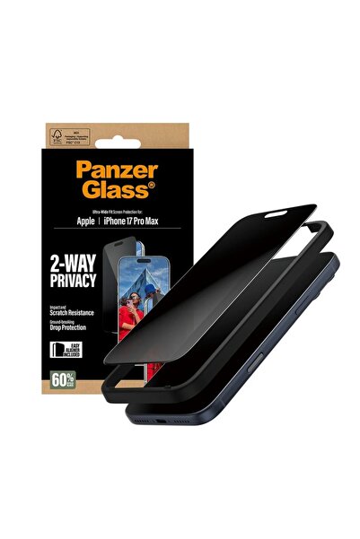 CARE by PanzerGlass® Folie de sticlă pentru iPhone 17 Pro Max, fixare ultra-lată cu EasyAligner, anti-bule, transparentă