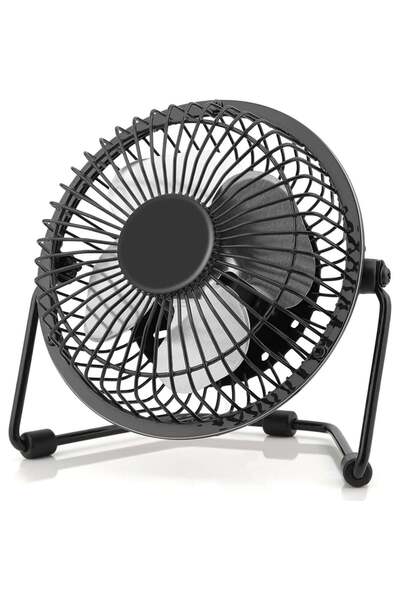 Bukela مروحة سطح مكتب USB - مروحة معدنية صغيرة محمولة هادئة، قابلة للتعديل بز...