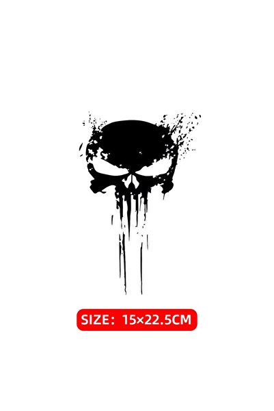 Choice3 Style A- Black 1pcs Motorcycle Stickers Skull Demon Claw HAHA Decals ...