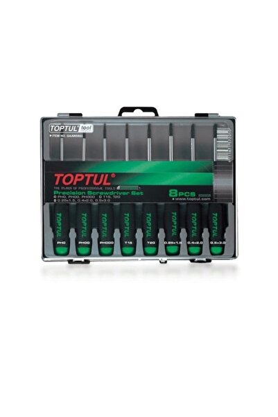 TOPTUL Σετ Κατσαβιδιών Ακριβείας PH0, PH00, PH000, 1.2x50, 1.5x50, 2x50, 2.5x...