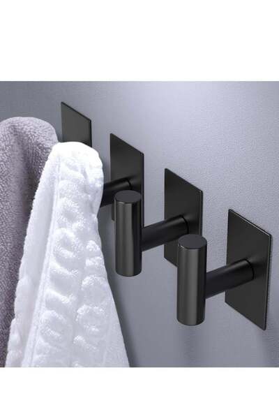 COOYA Wall Towel Hooks, Heavy Duty Sticky Holder Waterproof Towel Hooks for Clothes, Closet Hook Wall