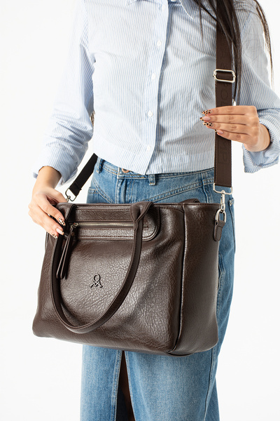 MEGA ÇANTA New Good Quality Soft Leather Multi- Compartment Shoulder Bag Handbag