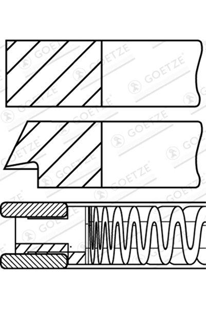 GOETZE ENGINE Set Segmenti Piston Opel Vectra C Combi (z02) 2005-2008 Benzina