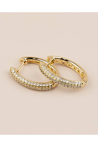 Portakal Esintisi أقراط Xuping على شكل حلقة بيضاوية مرصعة بحجر الزركون من Lur...