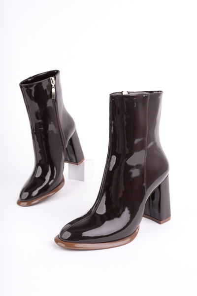 Madam Tarz ROSE-1505 Cizme cu fermoar cu toc gros