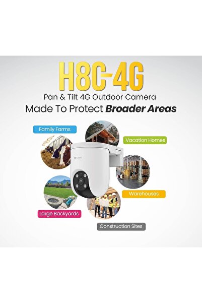 EZVIZ H8C 4G camera supports auto tracking chip, two-way talk, 2K color night vision, 3MP active defense