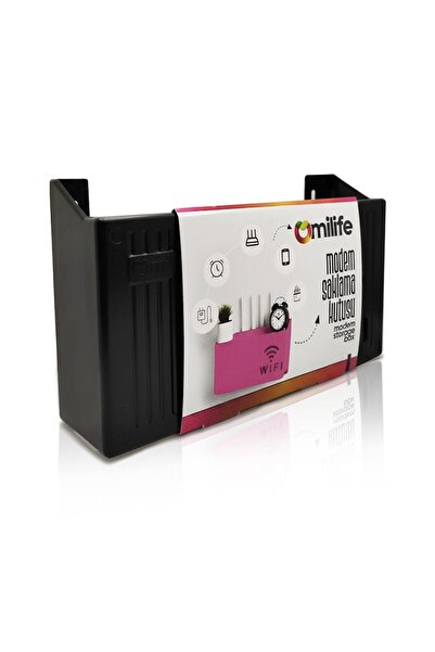 omilife Wall Mountable Modem Wifi Storage Box – Plexiglass Minimalist Design 25X15X6 cm