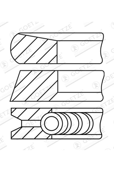 GOETZE ENGINE Piston Ring Set Nissan Interstar Bus/Interstar Body/Interstar P...