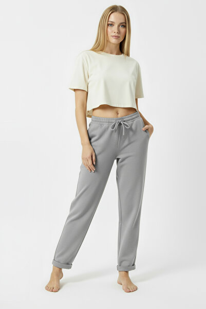 Bravie Duble Paça Eşofman Altı Grİ 2629