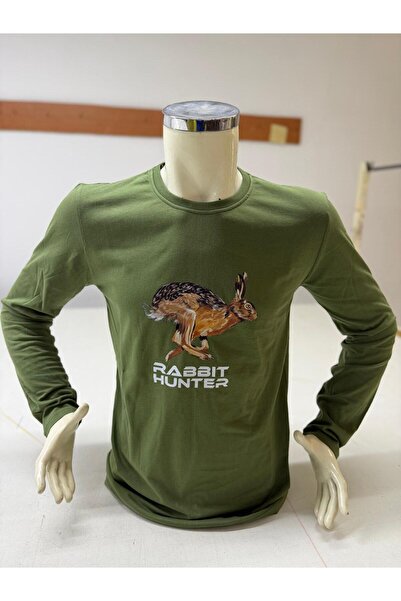 HT Outdoor Μοντέλο μπλουζάκι με μακρύ μανίκι από 100% βαμβάκι με φιγούρα κουνελιού