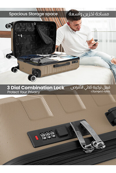 PARAJOHN Aero 20-Inch Cabin-Size (Small) ABS Hard Case Luggage Trolley Bag with 4 Spinner Wheels and Lock