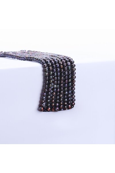 Zeynep Büyükbay سوار من الحجر الطبيعي باللؤلؤ الأسود