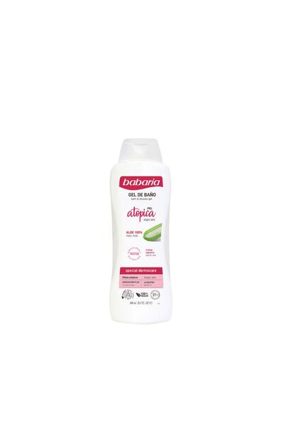 Babaria Gel de duș pentru ten atopic cu Aloe Vera, 600 ml -