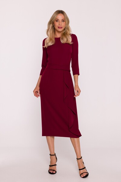 Stylove s425 Elegant dress with decorative frill