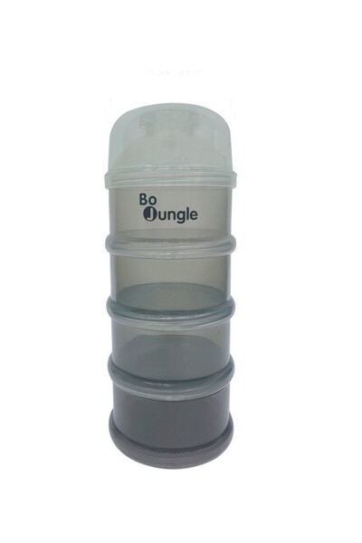 Bo Jungle recipiente gri pentru lapte praf cu 4 compartimente