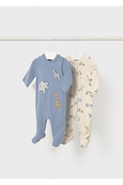 MAYORAL Kışlık Erkek Bebek 2'li Tulum Set - İndigo Mavi