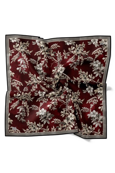 Levidor Φθινοπωρινό τραγανό μοτίβο λουλουδιών με λαμπερό κρυστάλλινο κασκόλ