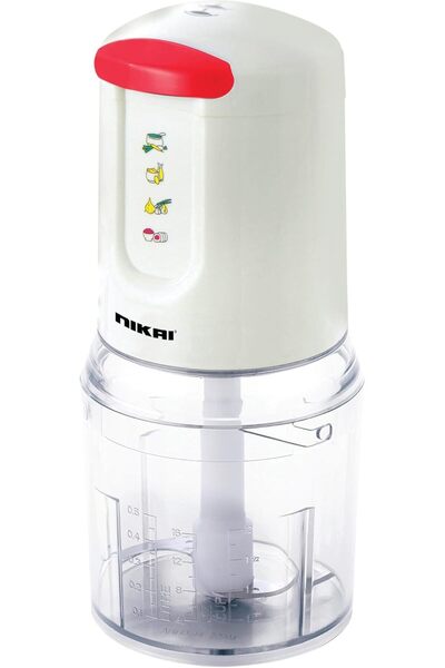 Nikai NC694P Mini Food Chopper, 350W, 500ml, Stainless Steel Blades, Safety Lock, Multicolor