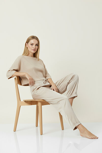 Bravie Φούτερ με διπλό πόδι μπεζ 2629