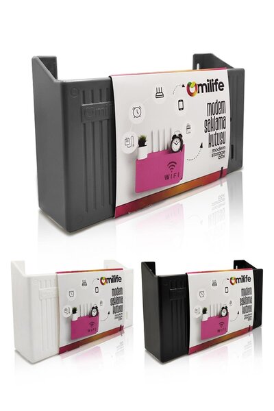 omilife Duvara Asılabilir Modem Wifi Saklama Kutusu – Pleksi Minimalist Tasarım 25x15x6 cm