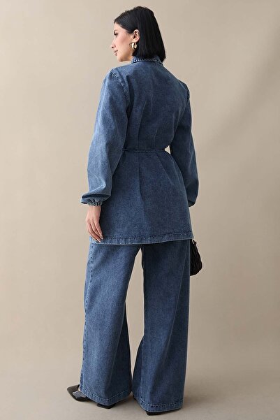 InStyle Синій комплект з капюшоном і поясом