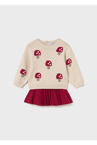 MAYORAL Winter Baby Girl 2-Piece Knitwear Skirt Set - Red