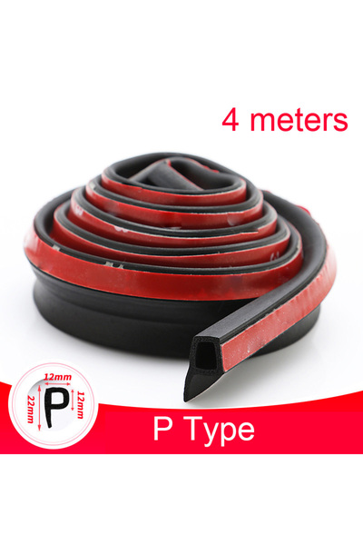 Choice5 شريط مانع تسرب أبواب السيارة من النوع P بطول 4 أمتار، شرائط مانعة للت...