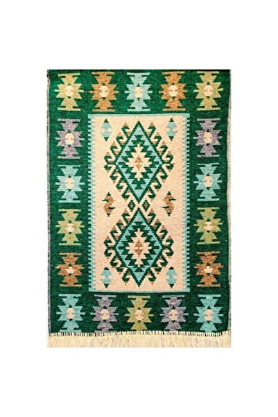 GOLDEN DAİSY Woven rug, Golden Daisy, Green, 80 x 150 cm