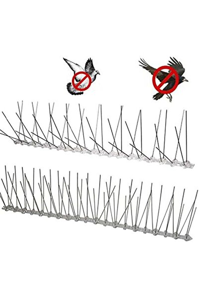 fulina 10PCS Repeller Bird and Pigeon Spikes Deterrent Anti Bird Stainless Steel Spike Strip Bird