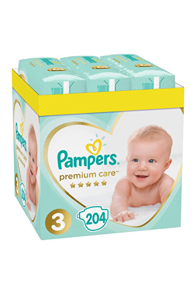 Pampers Scutece Premium Care Marimea 3, XXL Box 6-10 kg, 204 buc