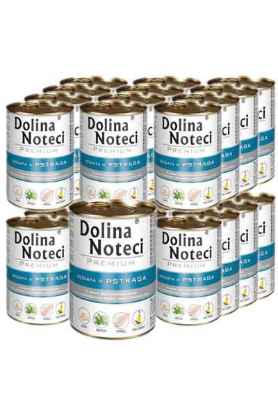 Other Hrană umedă pentru câini Dolina Noteci Premium Trout, cutie 24x400g