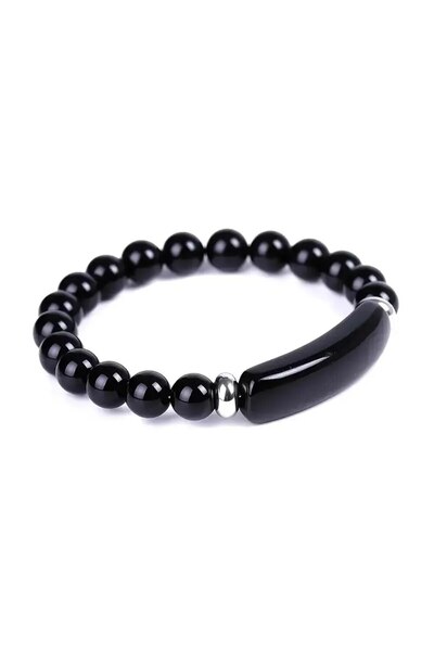 Choice 18.5cm Obsidian 1pc Healing Handmade Stone Bracelet Turquoise Natural ...
