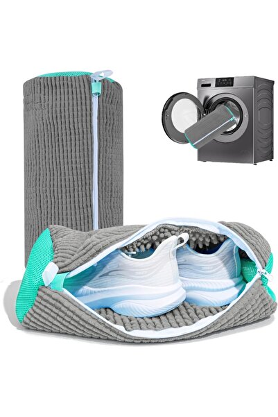 choice2 Gray Reusable Shoe Cleaning Bags for Washer and Dryer Shoe Washer Lau...