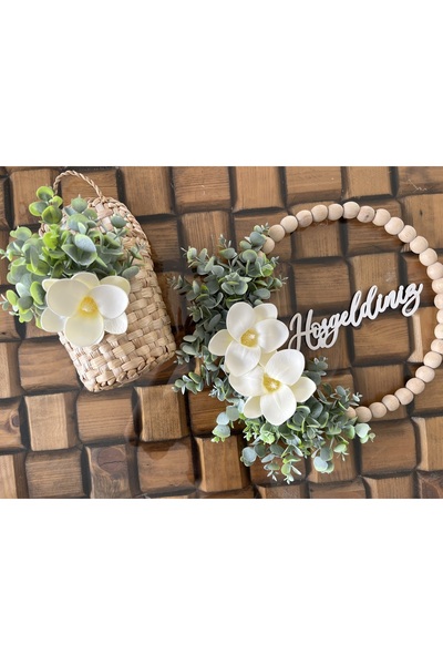 Home مجموعة سلة زينة للباب مزدوج من مانوليا