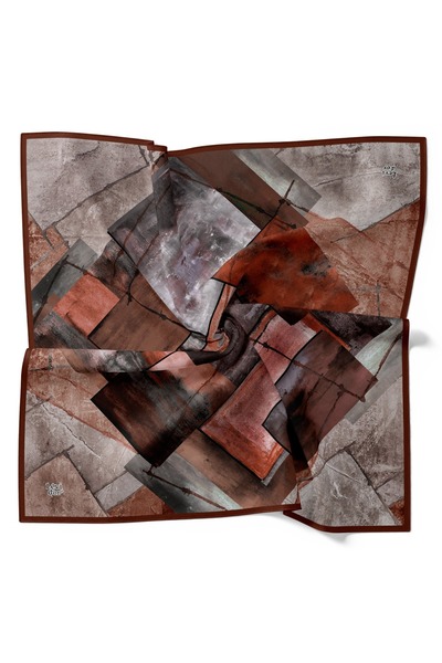 Levidor Classic Batik Tel Pattern Sparkling Crystal Scarf