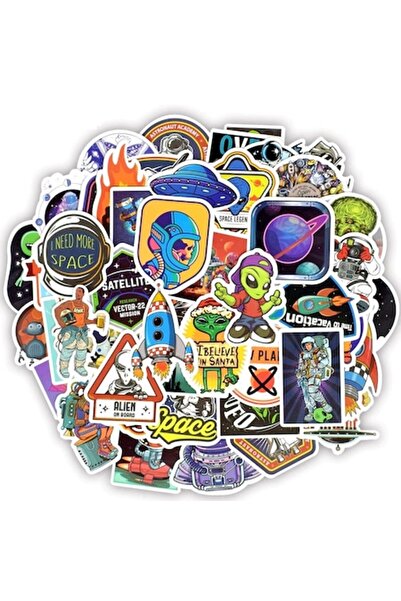 OEM Set de autocolante colorate, 56 de piese, impermeabile, astronaut și extr...