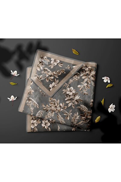 Levidor Autumn Crisp Flower Pattern Sparkling Crystal Scarf