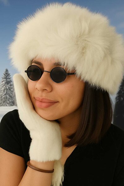 Netodak قبعة بيريه نسائية ذات مظهر فاخر، لون بيج، مزينة بالفرو، ناعمة وأنيقة،...