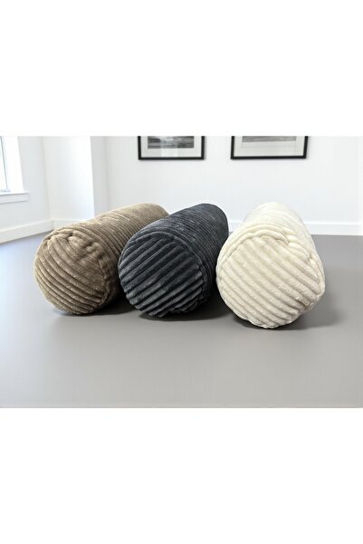 HHKARTS Velvet Textured Cylinder Pillow |   Decorative Bolster Pillow |   Soft and Stylish Design