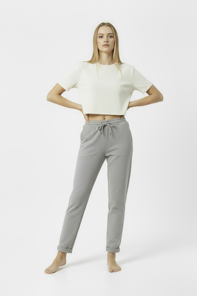 Bravie Duble Paça Eşofman Altı Grİ 2629