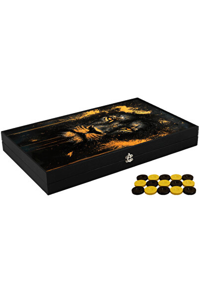 Z-Tools Backgammon game made of -leather, model LION, / ZTS5512-10