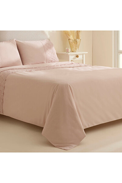 Karaca Home Elaria Lace Double Duvet Cover Set Powder