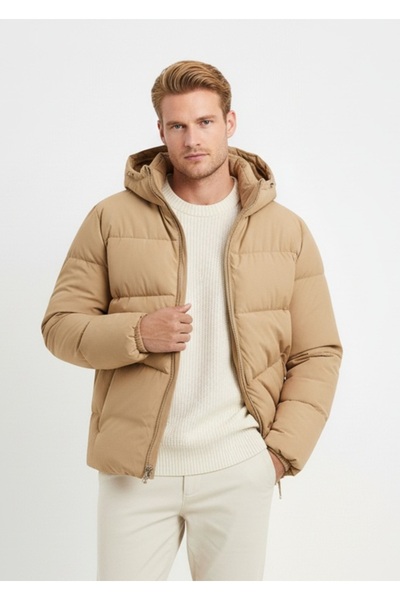 Jack & Jones Jjglbl Jacket Puffer Elmwood Beige Men's Coat