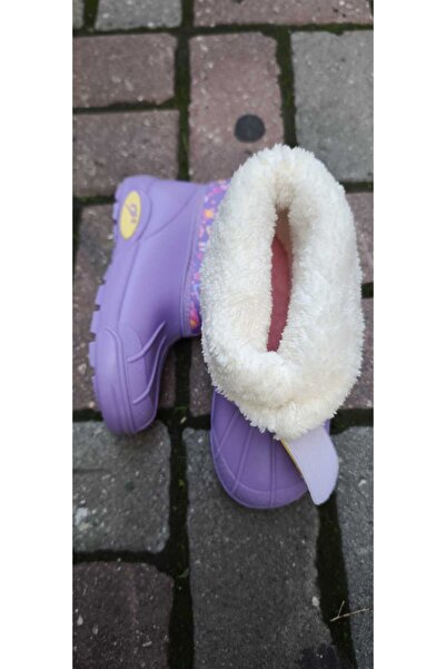 Moda Kadıköy KIZ ÇOCUK LİLA SU GEÇİRMEZ İÇİ KÜRKLÜ KAR BOTU