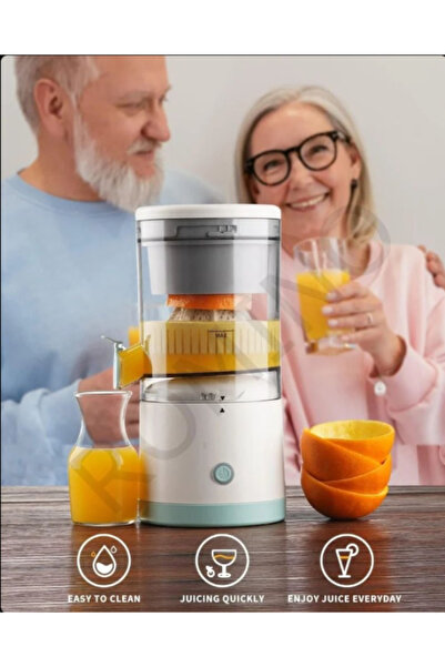 OEM USB rechargeable electric citrus juicer with juicing cone, transparent container