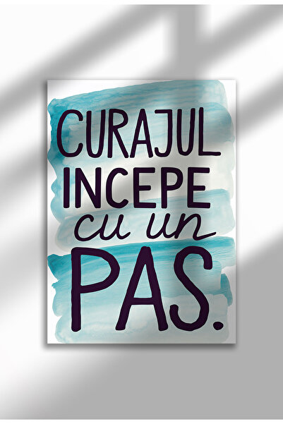 21mxm Unframed Motivational Canvas Poster - Digital Print - Curajul incepe cu...